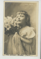 ENFANTS - LITTLE GIRL - MAEDCHEN - Jolie Carte Fantaisie Fillette Et Fleurs Lys "NOEL FLEURI " - Portraits