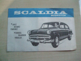 Dépliant Ancien SCALDIA MOSKVITCH - Automovilismo