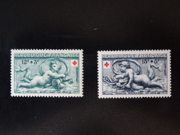 France N° 937 à 938* Timbres Neufs Avec Charnière Série De 2 Timbres Croix Rouge - Oblitérés