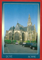 Roye (80) L'église Saint-Pierre XIIème S. Voitures 2scans - Roye