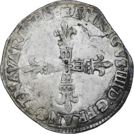 France, Henri IV, 1/4 Ecu De Béarn, 1605, Pau, TB+, Argent, Gadoury:603 - 1589-1610 Enrico IV
