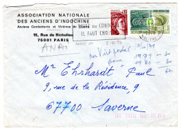 1979  "  ASSOCIATION DES ANCIENS D' INDOCHINE "  Envoyée à SAVERNE - Cartas & Documentos
