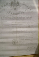 U.S.A.  Passport 1852 Passeport  – Reisepaß - Historische Documenten