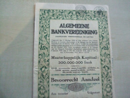 Action Ancienne 1928 ALGEMEENE BANKVEREENIGING - Other & Unclassified