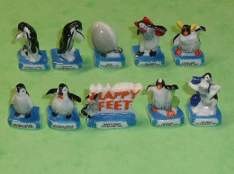 CAISSE BLEUE / Fève / Série De Fèves Complète : Happy Feet 2007 - Cartoons