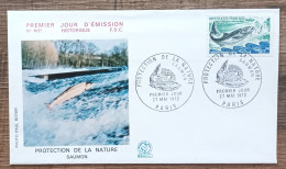 FDC 1971 - YT N°1693 - PROTECTION DE LA NATURE / SAUMON - PARIS - 1970-1979