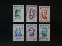 France N° 1082 à 1087 Timbres Oblitétés  Série De 6 Timbres Personnages Célébres - Usati