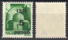 1945 Romania WW1 War Occupation Transylvania Hungary LOCAL Overprint Oradea Nagyvárad 5 P 1 Holy CROWN St. Stephen - Siebenbürgen (Transsylvanien)