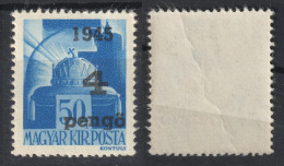 1945 Romania WW1 War Occupation Transylvania Hungary LOCAL Overprint Oradea Nagyvárad 4 P 50 F Holy CROWN St. Stephen - Transsylvanië