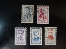 France N° 1148 à 1152 Timbres Oblitétés  Série De 5 Timbres Personnages Célébres - Used Stamps