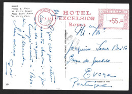 Pennant Hotel Excelsior, Rome, Italy 1965. Postcard From St. Peter's Square, Rome. Wimpel Van Hotel Excelsior, Rome, Ita - Hôtellerie - Horeca