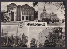 Ansichtskarte Stralsund Mecklenburg Vorpommern Stadttheater Marienkirche - Altri & Non Classificati