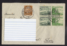 R983  /  Allemagne Reich 1934-1937  Timbres Se Tenants Michel N°653 / 654 Se Tenant En Bloc De 4 + N° 588 - Covers & Documents