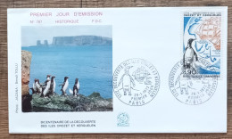 FDC 1972 - YT N°1704 - DECOUVERTE DES ILES CROZET ET KERGUELEN - PARIS - 1970-1979