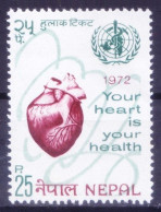 Nepal 1972 MNH, World Heart Month, Healthcare, Medical - Malattie