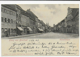 Ansichtskarte Gruss Aus Bruchsal 1903 Nach Heidelberg - Otros & Sin Clasificación