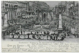 Goethefeier, Frankfurt, Huldigung Am Denkmal 1899 Nach Heidelberg - Other & Unclassified