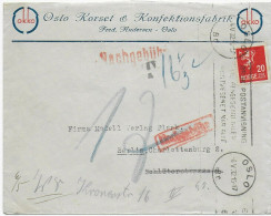 Oslo 1932 Nach Berlin Mit Nachgebühr, Rückseite Mit Bild - Other & Unclassified