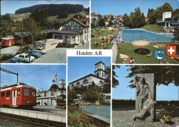 11381148 Heiden AR Bahnhof Kirche Denkmal Schwimmbad Heiden - Sonstige & Ohne Zuordnung