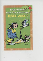 Gaston Lagaffe, Chat Mouette - Franquin 1999 Cp Vierge éd Dalix "Bonne Année  - Tous En Choeur" - Cómics