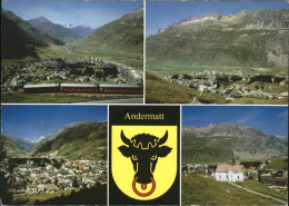 11381030 Andermatt Panorama Details Bahn Andermatt - Autres & Non Classés