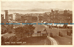 R086714 Burns Statue Square. Ayr. Hendersons Sepiatone Series - Monde