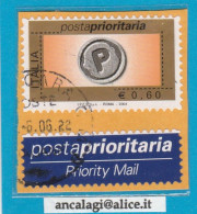 USATI ITALIA POSTA PRIORITARIA 2004 - Ref.1437C  "7^ Emissione" 1 Val. Da € 0,60 Con Appendice - - 2001-10: Usati