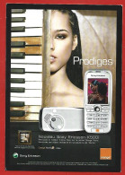 "Karma" The Diary Of Alicia Keys "smartphone" Sony Ericsson K500i Orange 2scans Clavier Piano - Zangers En Musicus