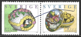 Sweden 1999. Scott #2321-2 (U) Easter Eggs (Complete Set) - Used Stamps