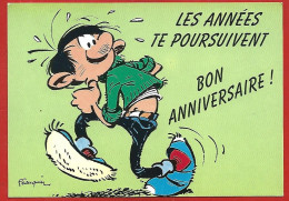 Gaston Lagaffe Par Franquin "Les Années Te Poursuivent Bon Anniversaire !" 2scans - Fumetti