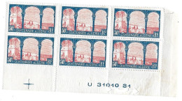 Bloc De 6 Bas De Feuille Numero D'impression 31 Octobre 1930   Daté  Centenaire Algérie N° 263 - Ungebraucht