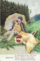 Couple Amoureux - Verliefd Koppel -  Cpa Gaufrée -  Reliefkaart - L'état Très Bon ! - Koppels