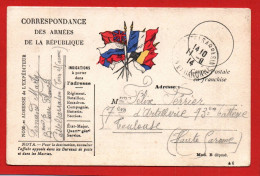 CARTE CORRESPONDANCE DES ARMEES DE LA REPUBLIQUE - LE 11/09/1914 - Cartas & Documentos