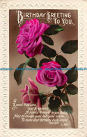 R086769 Birthday Greeting To You. I Send This Card Just To Convey - World