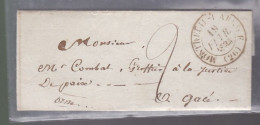 Lettre Dite Précurseurs  Sur  Lettre   Cachet  Gacé  1835 - 1801-1848: Precursori XIX