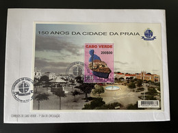 Cape Kap Verde Cabo Verde 2008 Mi. Bl. 40 FDC 150 Anos Cidade Da Praia Stadt Ville City S/S - Kaapverdische Eilanden