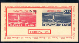 Davaar Island, UK "EUROPA 1965", Lighthouse, MNH Imperforated Sea Mail  Service IV - Cinderella