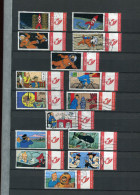 Belgie Duostamps TINTIN 15 X Gestempeld Gepersonaliseerde Zegels (staat Zie Scan)  Strips Comics BD Kuifje - Used