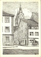 11378504 Winterthur Pfarrgasse Und Stadtkirche Zeichnung Winterthur - Sonstige & Ohne Zuordnung