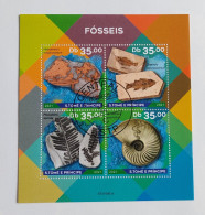 N° 9556 à 9559      Les Fossiles  -  Paléontologie   -  Oblitérés - Sao Tome En Principe
