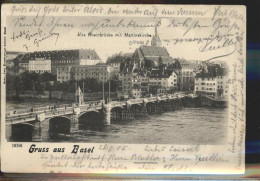 11377698 Basel BS Rheinbruecke Strassenbahn Martinskirche Basel BS - Andere & Zonder Classificatie