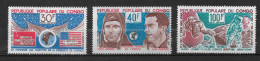 RÉPUBLIQUE DU CONGO     "N°   185/86/87   " ESPACE " P AÉRIENNE - Mint/hinged