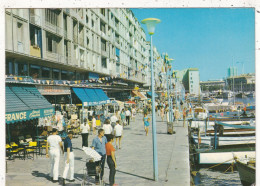 83. TOULON. CPSM.  LES QUAIS DU PORT. ANIMATION. COMMERCES. ARCHITECTURE. URBANISME. ANNEE 1972 + TEXTE - Toulon