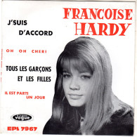 Disque - Françoise Hardy - J'suis D'accord - Vogue EPL 7967 France 1962 - Rock