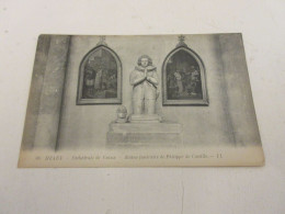 CP CARTE POSTALE SEINE Et MARNE MEAUX La CATHEDRALE STATUE Philippe De CASTILLE  - Meaux