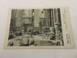 CP CARTE POSTALE MARNE 40 CATHEDRALE De REIMS CHAPELLE ABSIDALE DEBRIS STATUES   - Reims