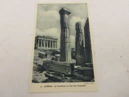 CP CARTE POSTALE GRECE ATHENES 6. Le PARTHENON Et VUE Des PROPYLEES - Vierge     - Grèce