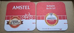 AMSTEL HISTORIC SET BRAZIL BREWERY  BEER  MATS - COASTERS #01 BUTEQUIM ON CE TÁ - Beer Mats