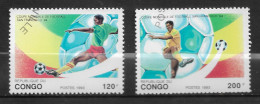 RÉPUBLIQUE DU CONGO    ZAÏRE    "N°   968/69     " FOOT " - Usati