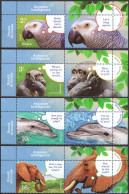 2022, Romania, Smart Animals, Dolphins, Elephants, Monkeys, Parrots, 4 Stamps+Label, MNH(**), LPMP 2376 - Nuovi